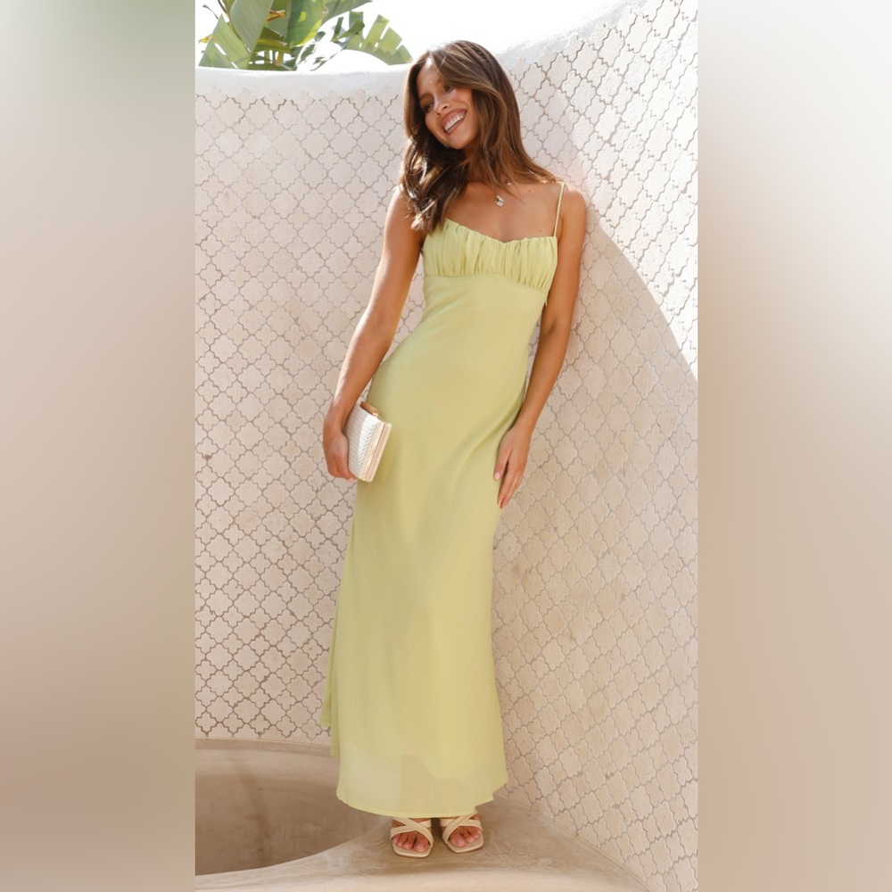 NWOT Billy J Elegant Sage Green Maxi Dress